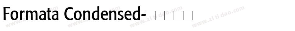 Formata Condensed字体转换
